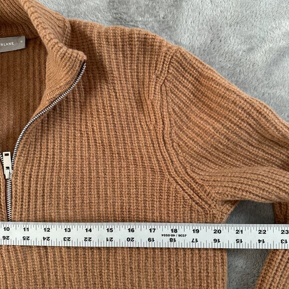 Everlane 100% Wool Half Zip Pullover Sweater Men's size MEDIUM Tan - Picture 6 of 7